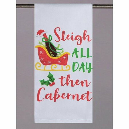 TARIFA 18 x 25 in. Dear Santa Just Bring Wine Kitchen Towel, 4PK TA3678882